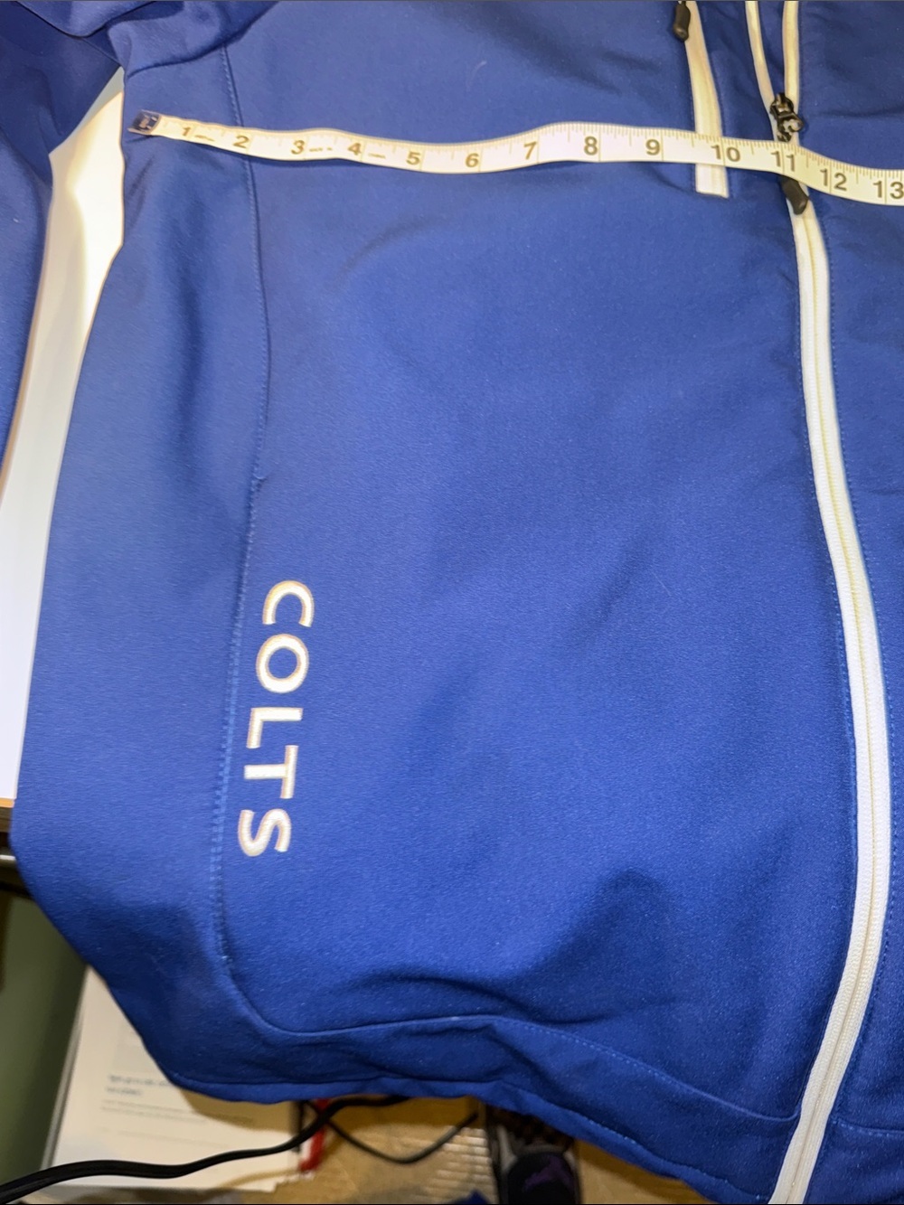 NFL Colts Navy Blue Jacket with White Trim - Picture 9 of 10